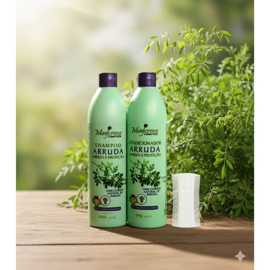 Kit Shampoo + Condicionador Contra Piolhos e Lêndeas – Arruda – Maycrene
