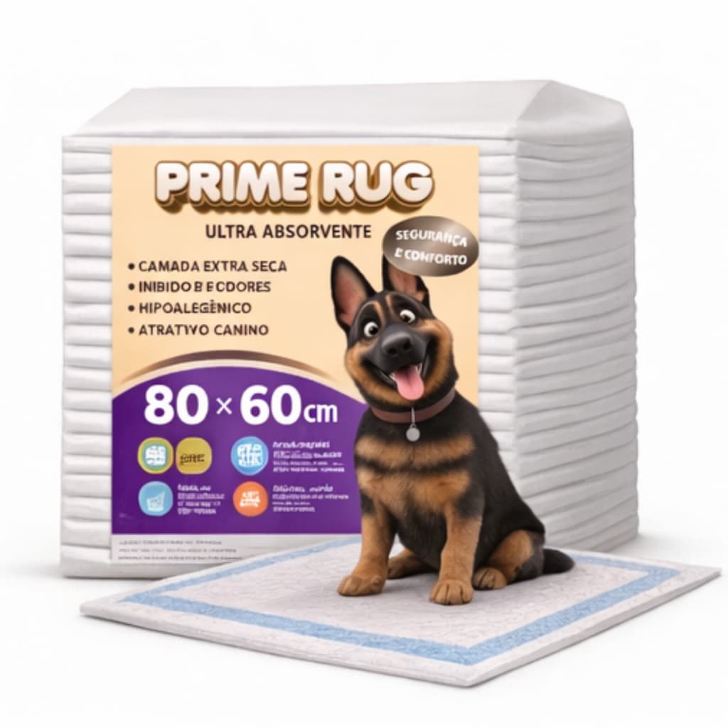Tapete Higiênico Pet 80x60 30un Conforto Ampliado Alta Absorção - Super Qualy Prime Rug