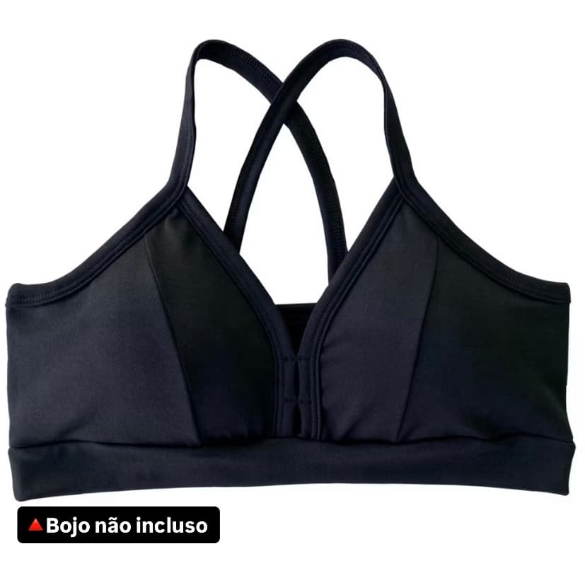 Top Fitness Alça Cruzada Academia com entrada para Bojo Removível