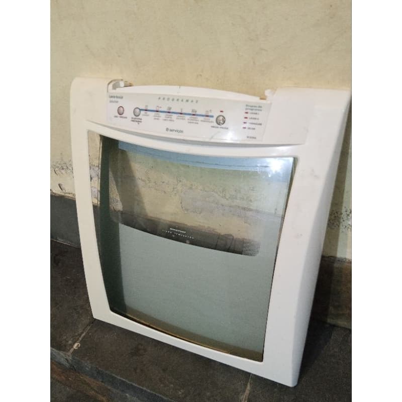 porta tampa frontal lava louças Brastemp 8 serviços ble20 ple20 usada com vidro