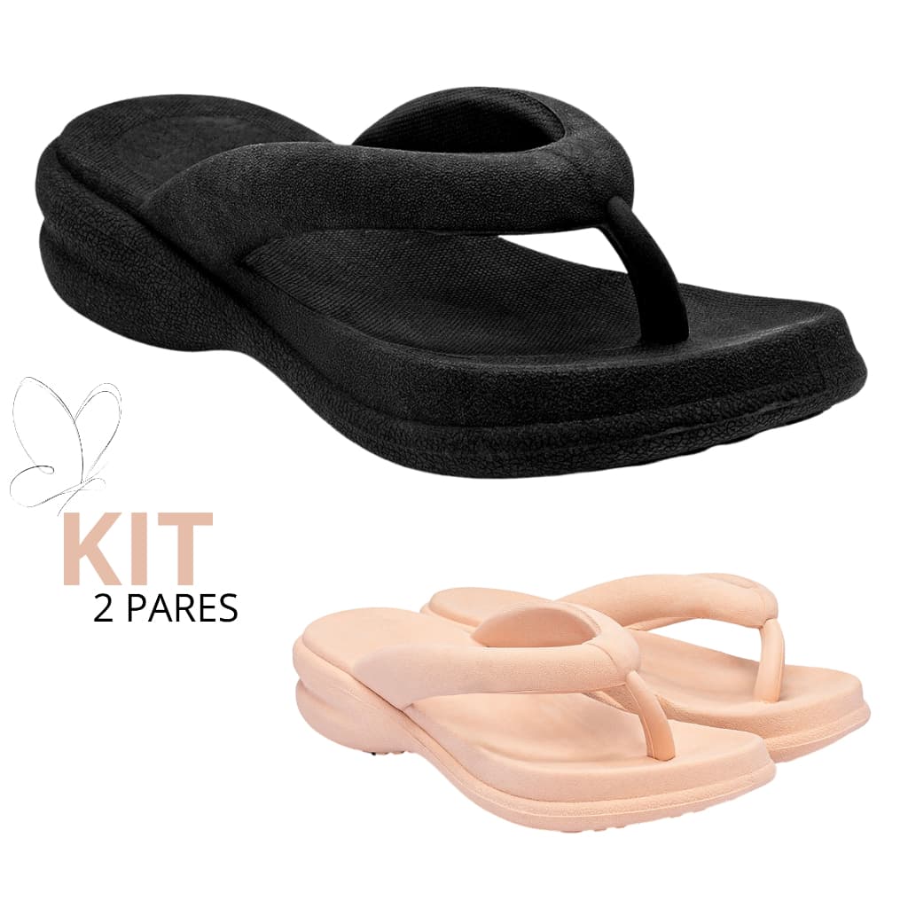 Kit Tamanco Ortopédico Feminino Leve Verão Passeio