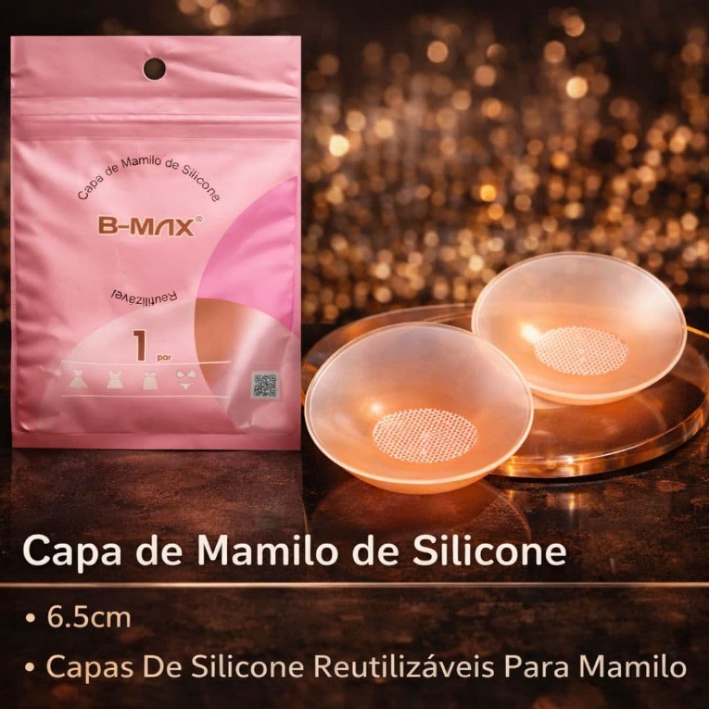 Protetor de Silicone para Mamilos Reutilizável – 1 Par Invisível e Confortável