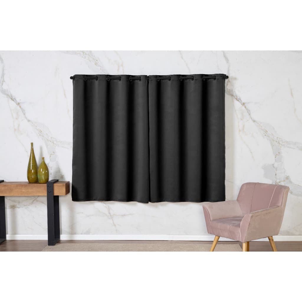 Cortina Blackout Tecido 2,40x1,30 / quarto e cozinha para varão de 1,5mts