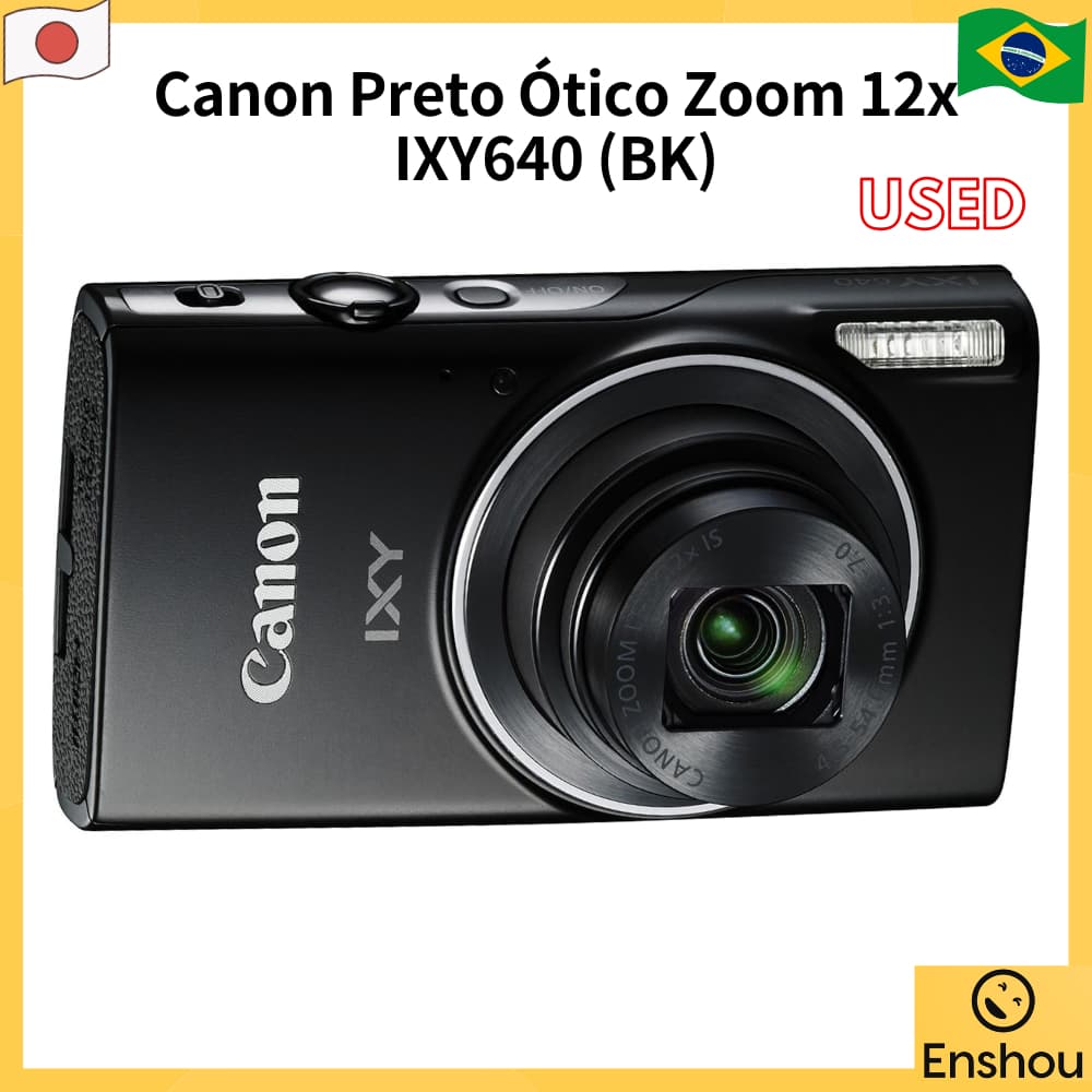 [USED]Do Japão [USADO] Câmera digital Canon IXY 640 Preto Óptico 12x Zoom IXY640 (BK)