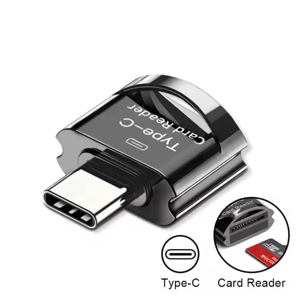 Adaptador Otg Leitor De Cartão Micro Sd para Celular Tipo C e Macbook