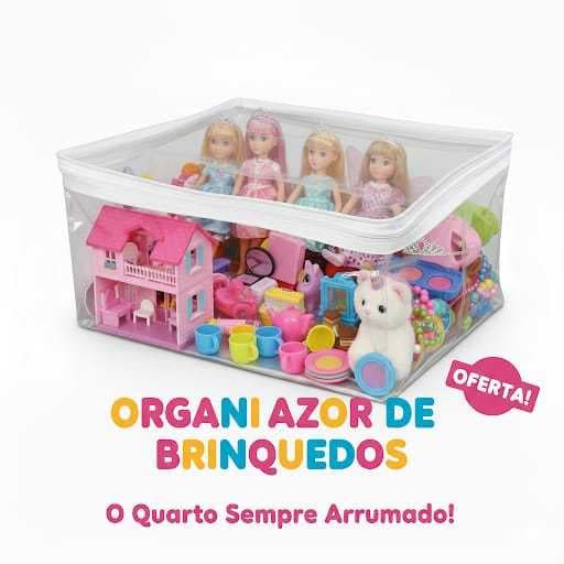 Kit 10 Saco Organizador De Brinquedos Guarda Roupas Multiuso Com Zíper