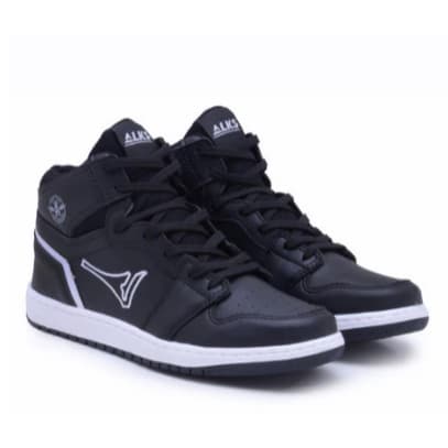 Tênis Cano Alto Botinha Feminino e Masculino Tenis de Basquete Original Alks Adulto Preto