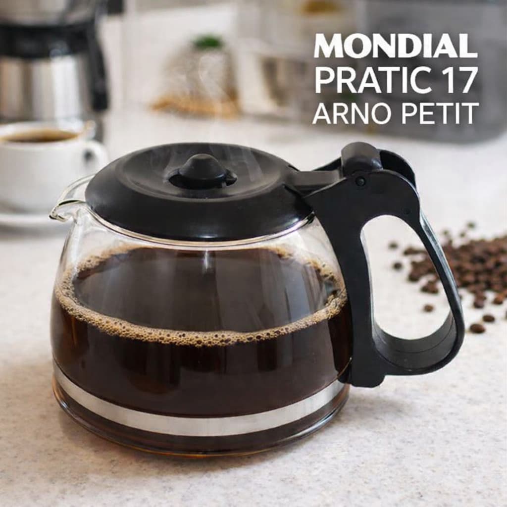 Copo Jarra Compatível Para Cafeteira Mondial Pratic 17 e Arno Petit Vidro Reforçado