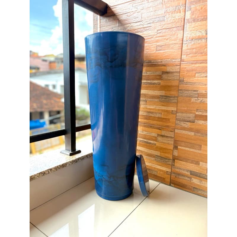Vaso Grande para planta Decorativo Ibiza Marmorizado Luxo Moderno