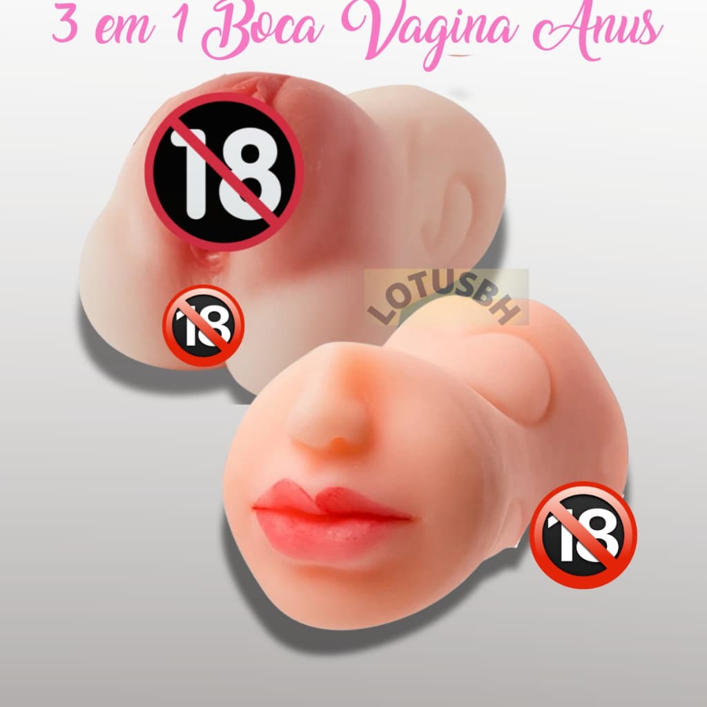 Masturbador Masculino Realístico 3 em 1 Anus Boca Vagina Buceta Masturbadora Ultra Mácio