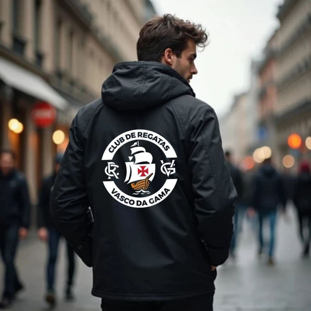 Jaqueta Impermeavel Frente e Costa Masculino  Casaco Corta Vento Premium Vasco Torcida