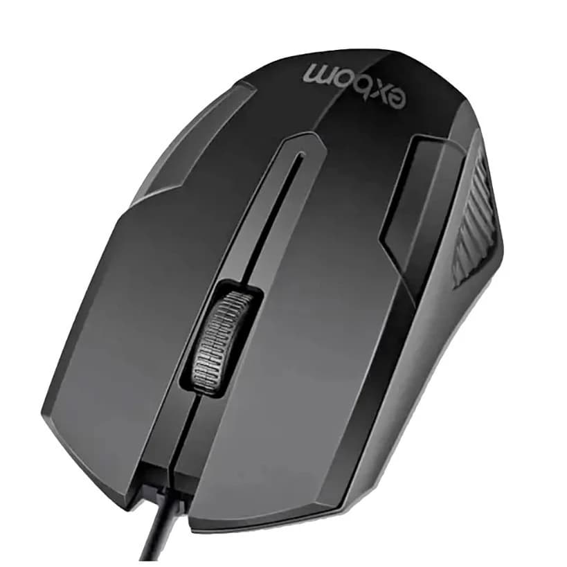 Mouse com fio USB MS-71 preto Exbom 1200 dpi