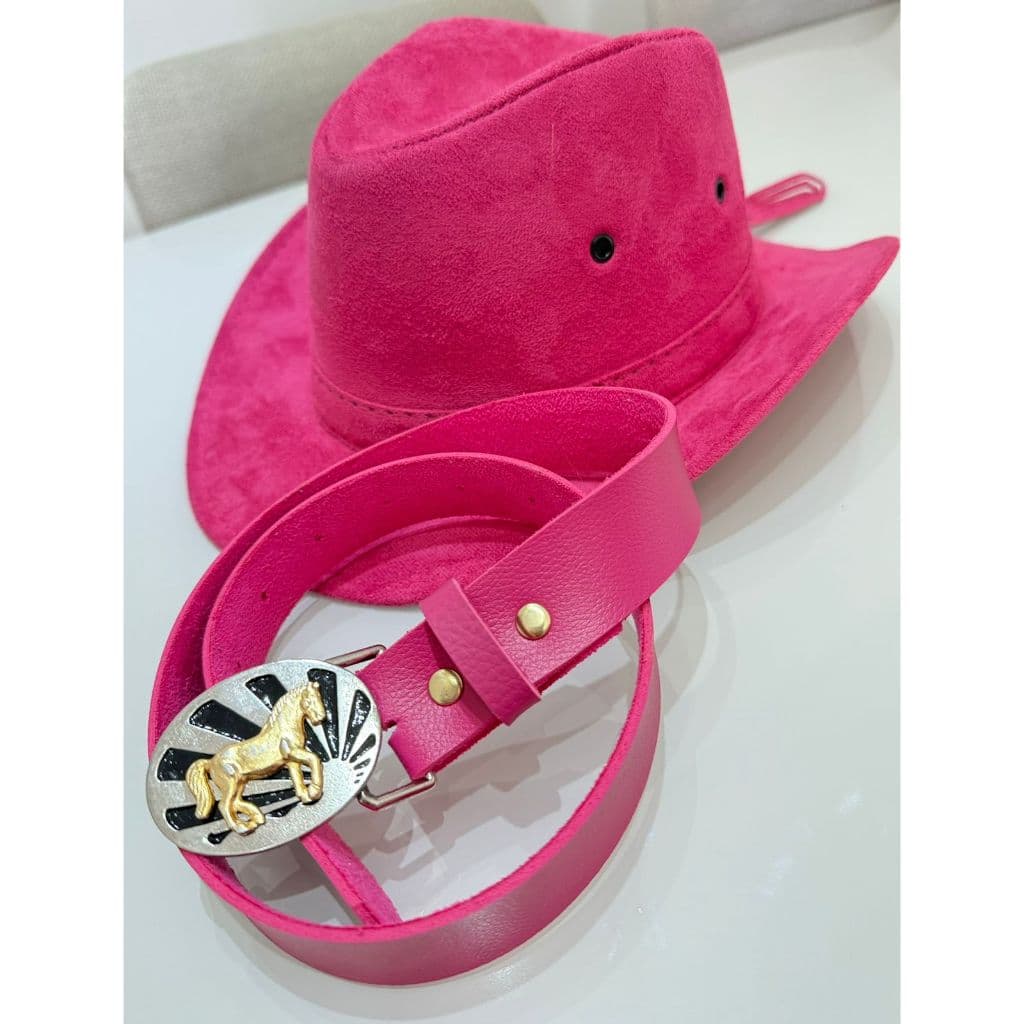 Krica Kids - Kit Chapéu E Cinto Infantil Unissex Country Cowboy