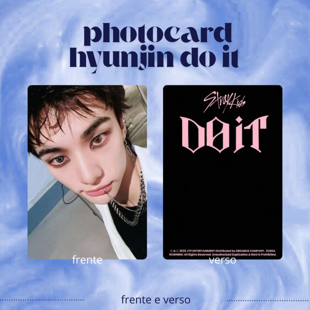 Photocard fanmade hyunjin do it stray kids unitario