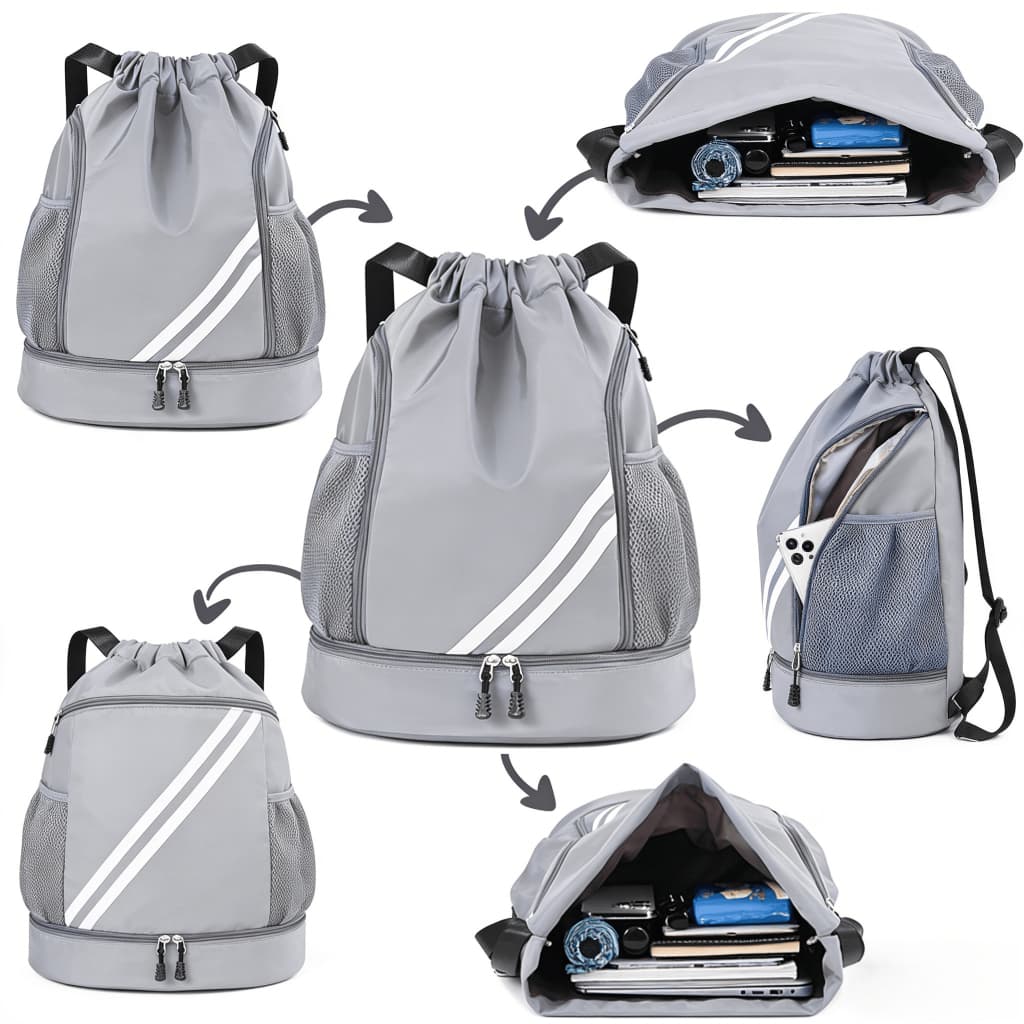 Mochila Esportiva Futebol Basquete Beach Academia, Mochila Saco Bolsa com Cordão Esportiva Impermeável