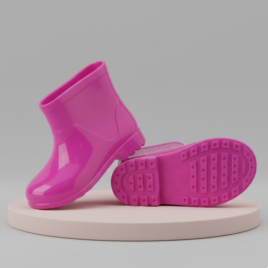 Galocha infantil Feminina Bota De Chuva Meninas Leve e Confortável