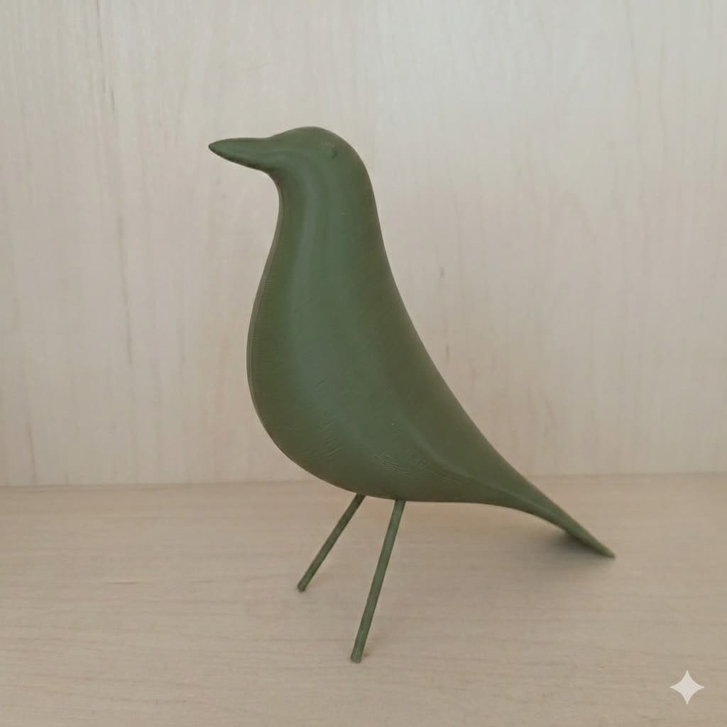 Escultura Pássaro House Bird Decorativo feito em Impressora 3D Plástico Decoração