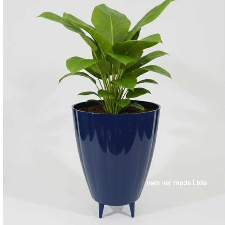 Vaso para Planta Coluna Estilo Moranga Com Pé Luxo Decorativo Moderno Jardim Sala Varanda