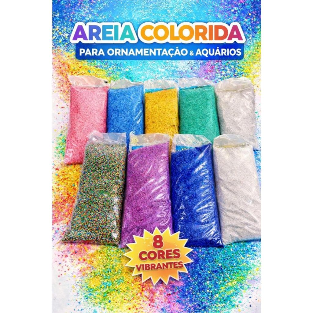 Areia De Aquário Colorida Ornamentação Vaso 950GR
