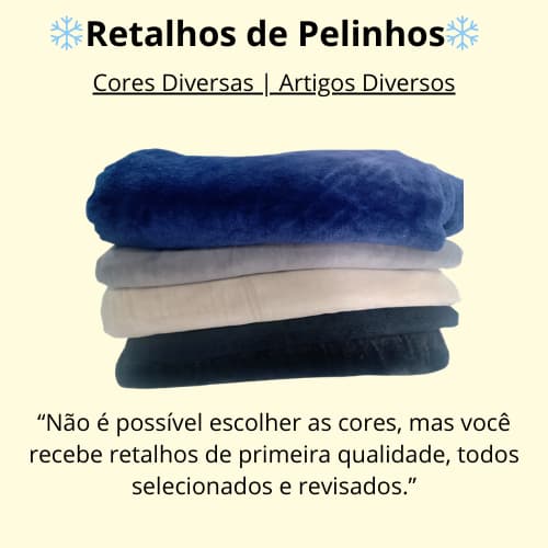 Kit Retalhos de Pelinhos para Artesanato e Costura – Tecidos e Cores Diversas Alta Qualidade