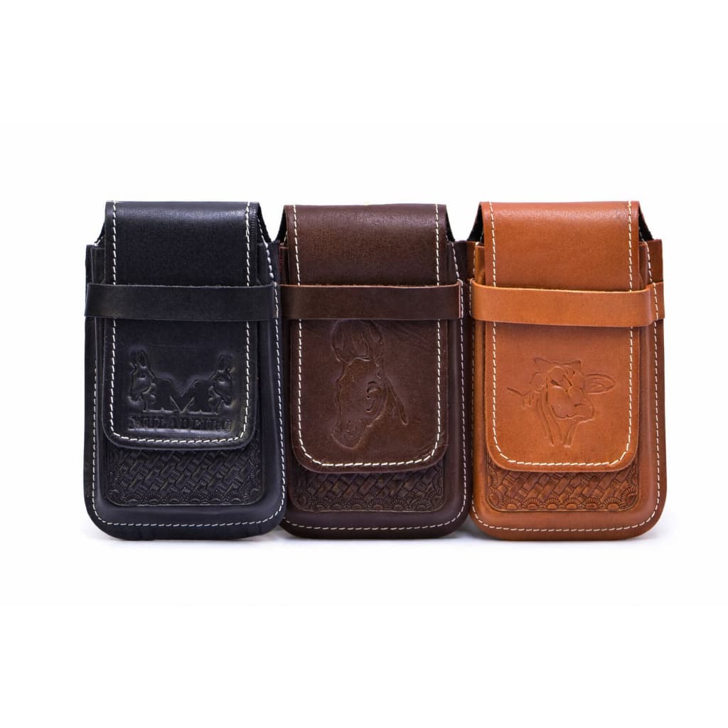 Porta Celular Bainha Capinha para Celular Universal em Couro Legitimo Unissex - Prende no Cinto