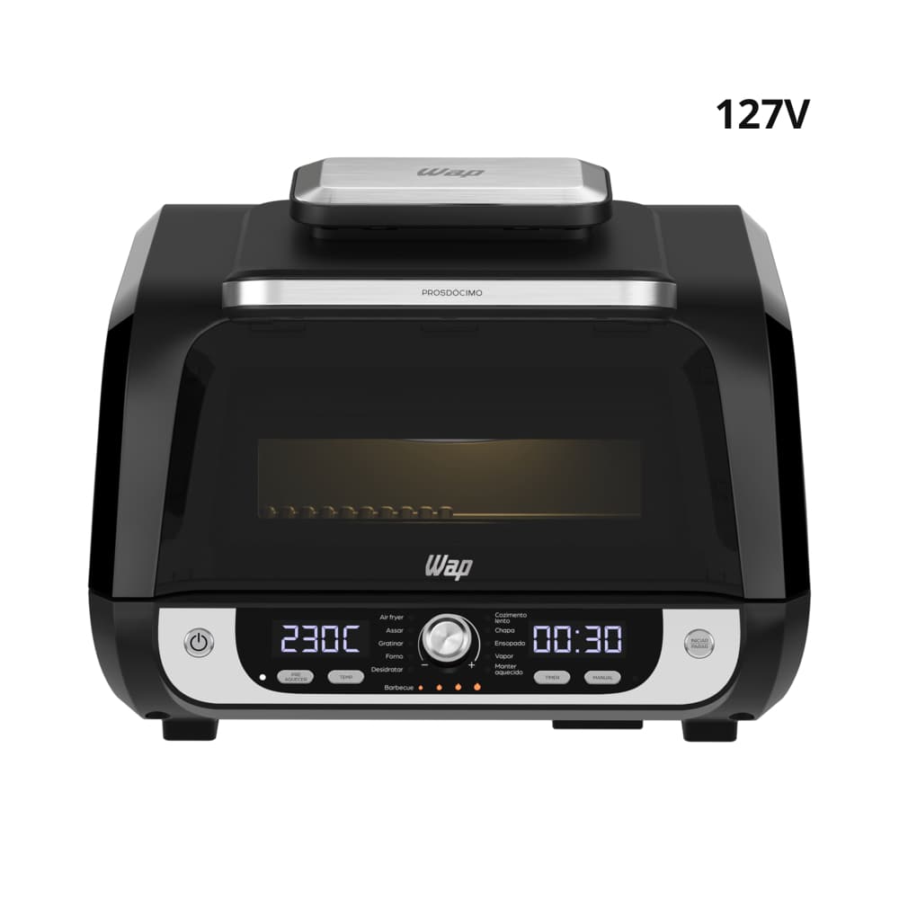 Fritadeira Elétrica WAP 10L Air Fryer Barbecue Digital 1800W 127V
