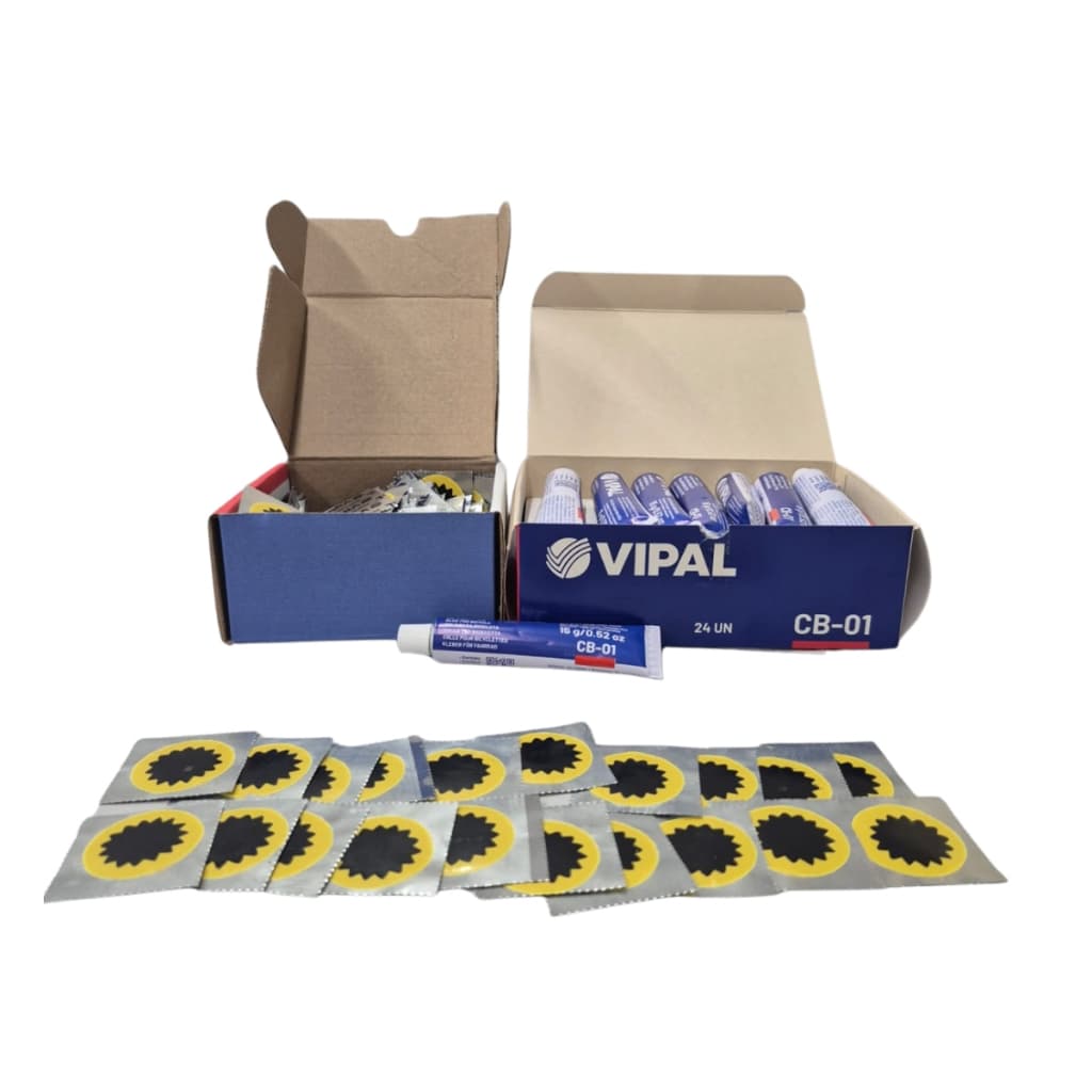 Kit remendo + cola bicicleta / moto - De 20 à 50 unidades VIPAL NOVO