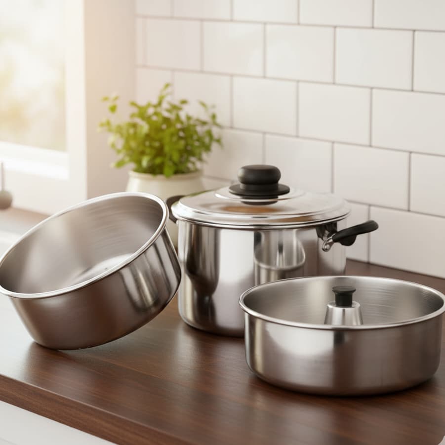 Kit Cozinha Banho Maria 3 Peças Pudim Panela Forma Escorredor Alumínio Reforçado Premium