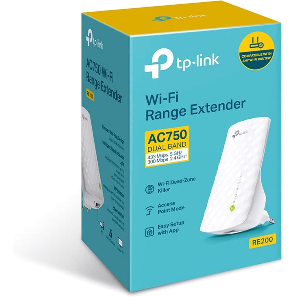 Repetidor De Sinal Wireless Wi-fi AC750 Tp-link Re 200