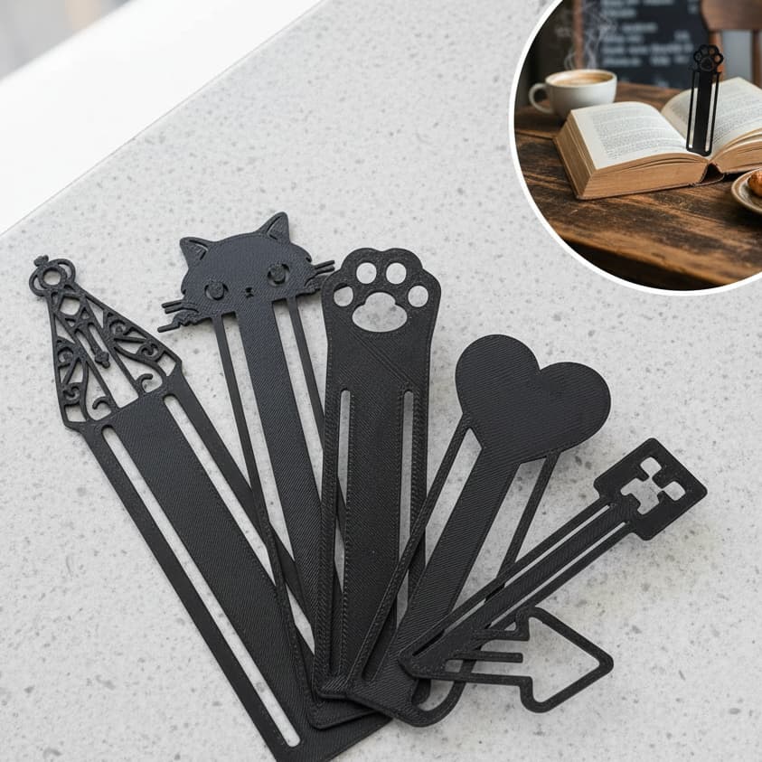 Marcador de Página Tipo Seta Coracao Gato Marcador de Livro Fofo Papelaria Livros Leitura