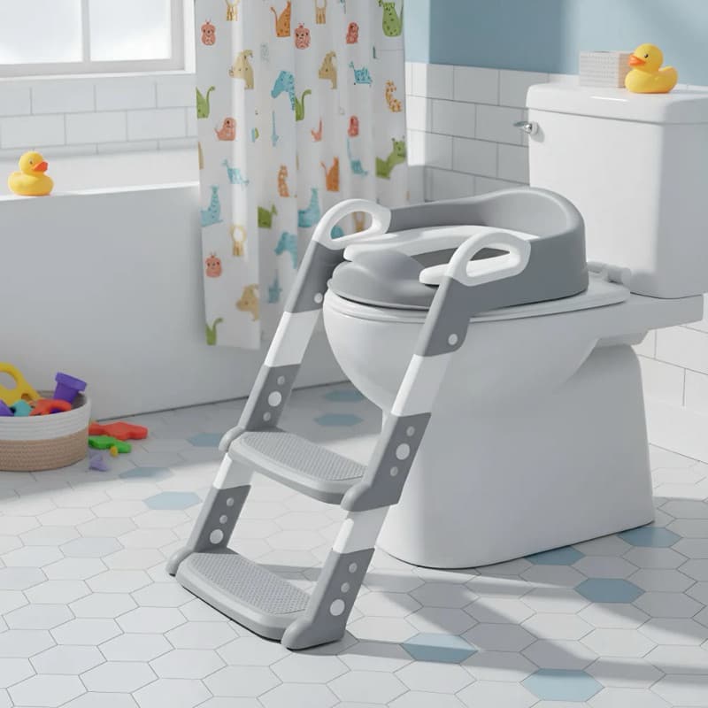 Assento Redutor Infantil com Escada para Vaso Sanitário