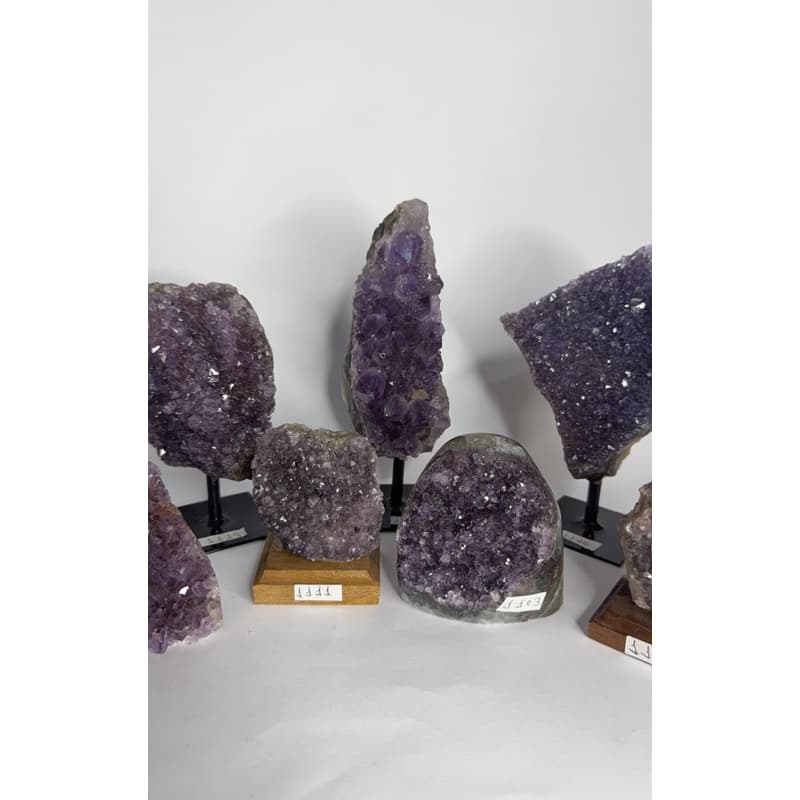 Drusas de ametista naturais, pedra bruta