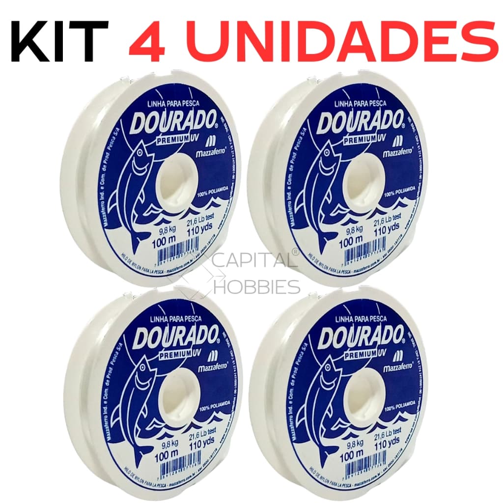 Linha De Pesca Dourado Premium Fio de Nylon  artesanato, chicote, tarrafa molinete e carretilha 0,20mm a 1.00mm