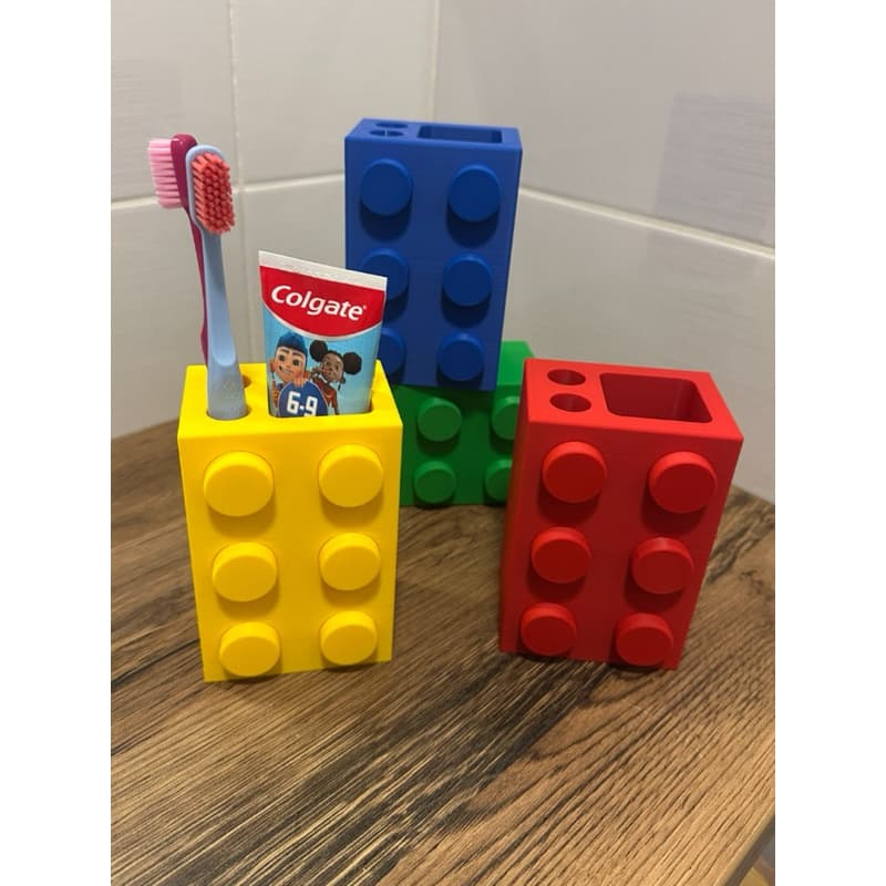 Tijolo - Suporte para Pasta e Escova de Dentes