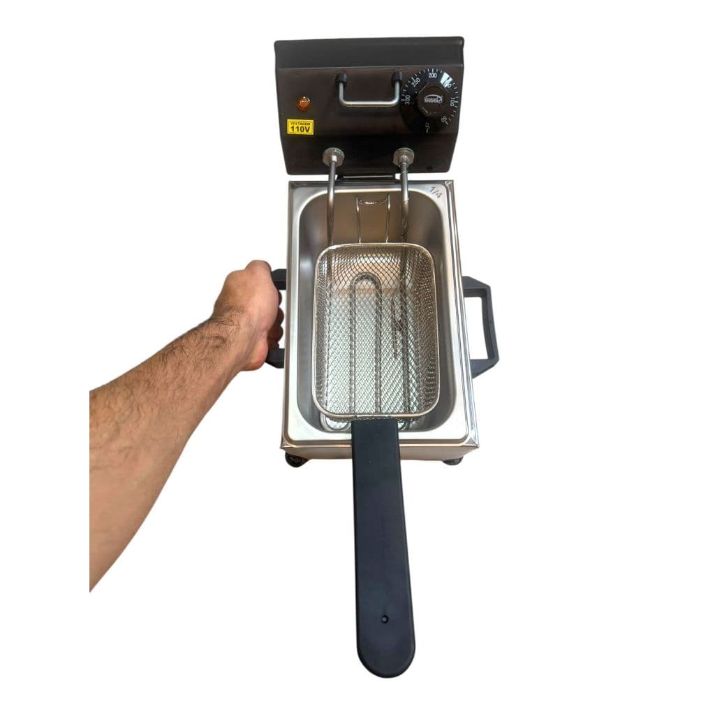 Fritadeira 2 litros 1 cuba com tampa e alças