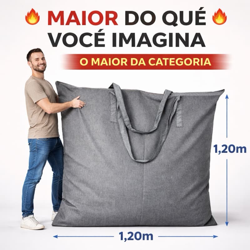 Bolsa sacolao extra grande xgg sacoleiro mudança mala grande jeans nylon 600 super espaçosa