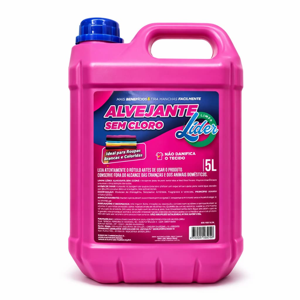 Alvejante Sem Cloro - 5 litros - Para Roupas Brancas e Coloridas