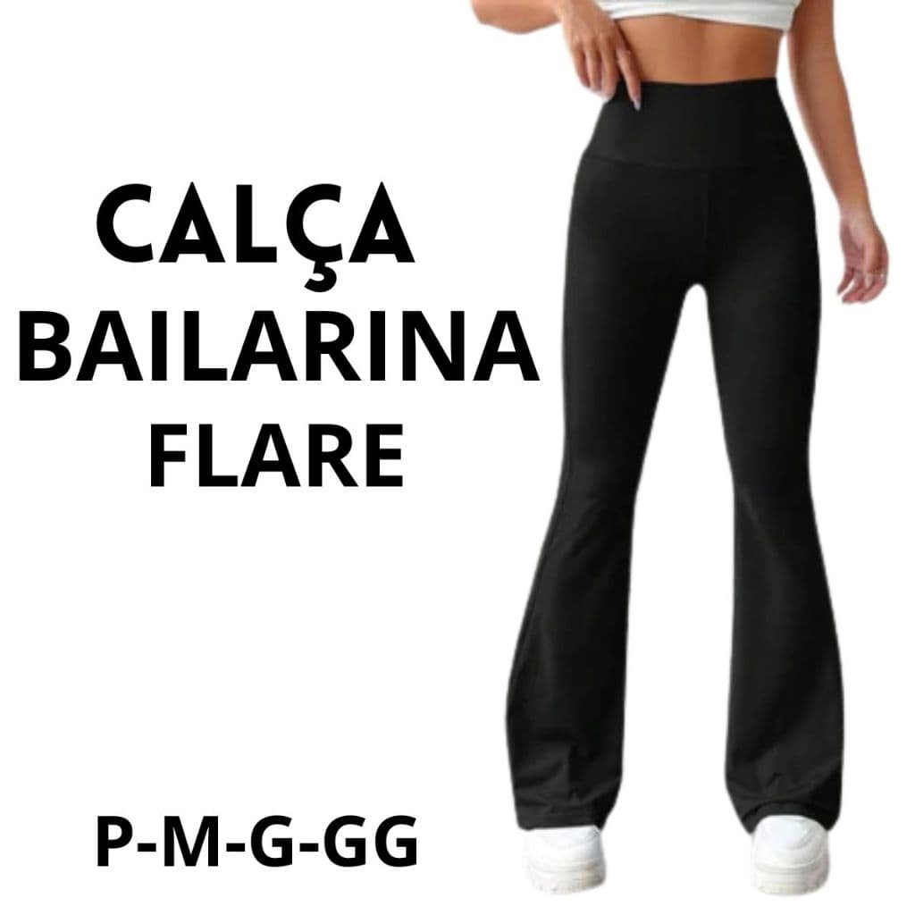 Calça Legging Bailarina Flare Cintura Alta PROMOÇÃO