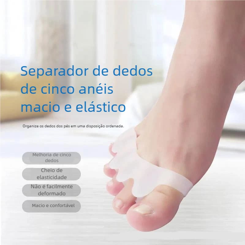 Par Separador de Dedos de Silicone - Corretor de Joanete para Todos os Dedos! Confortável e Prático