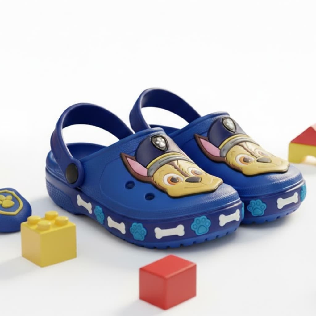 Sandália Infantil Menino Patrulha Canina Chase Cores Confortável Escolar Antiderrapante Original