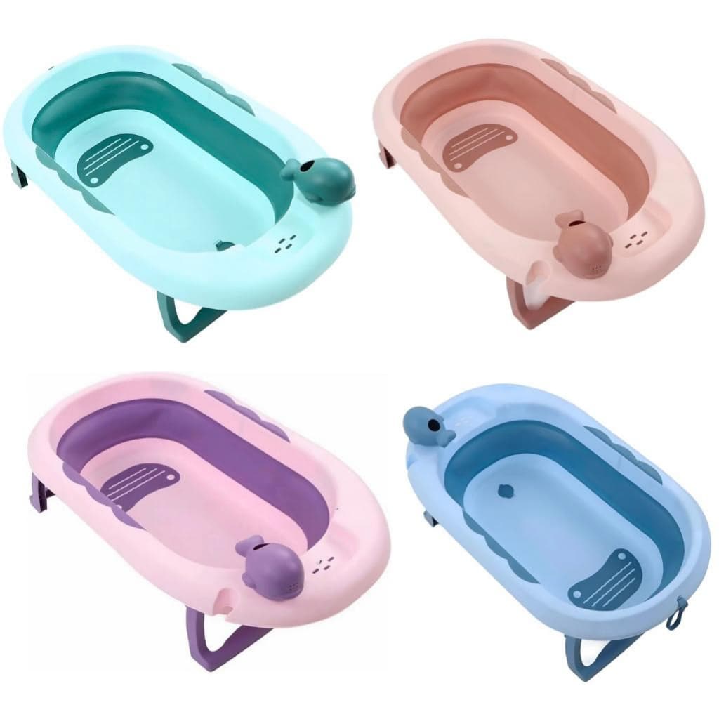 Banheira Infantil Retrátil Em Silicone Dobrável De Bebê