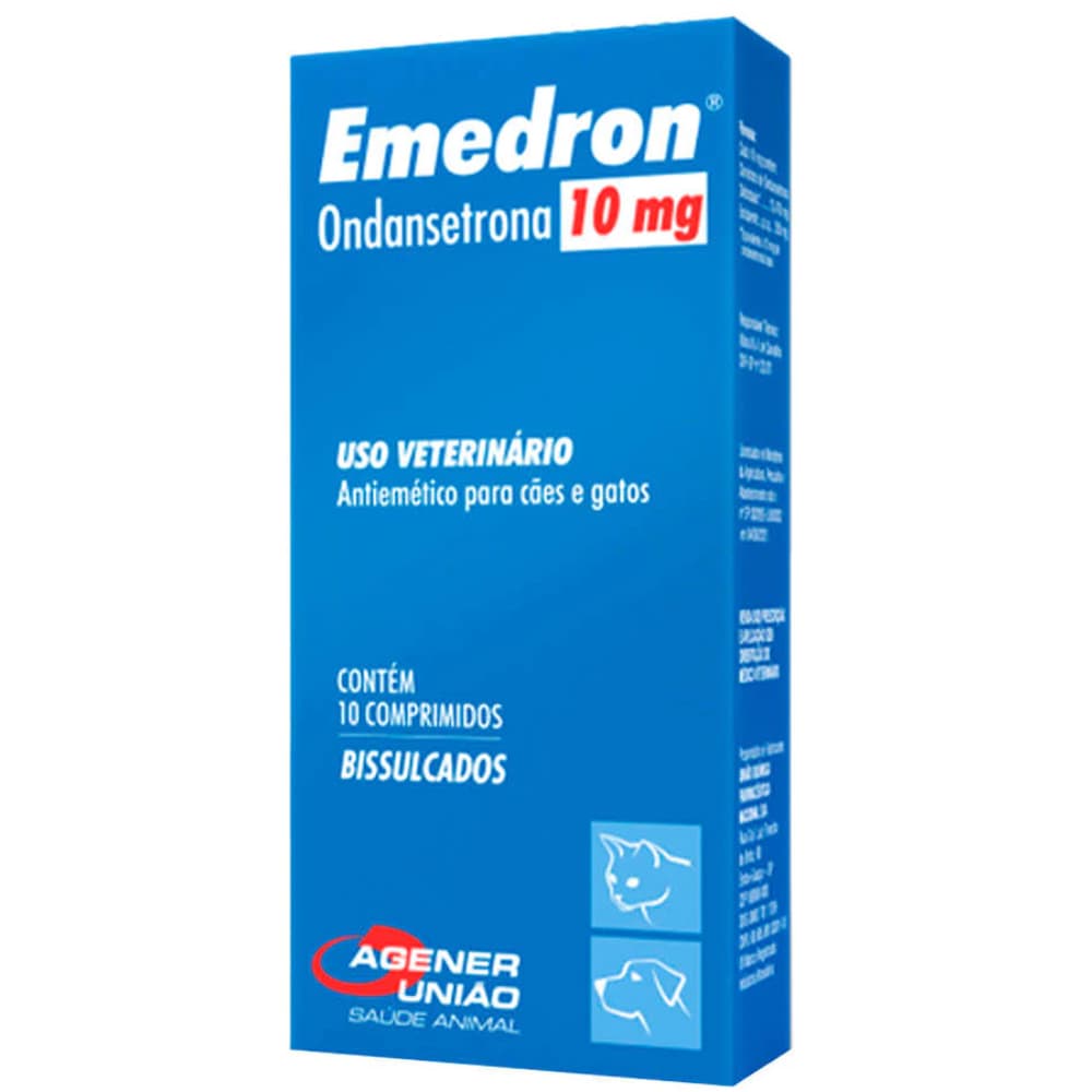 Emedron Antiemetico Para Cães e Gatos 10mg - Agener União