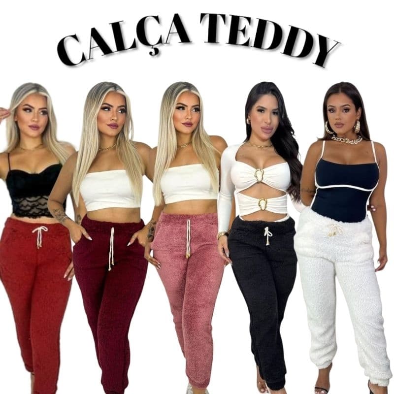 CALÇA TEDDY PELÚCIADA SUPER QUENTINHAS E CONFORTÁVEL