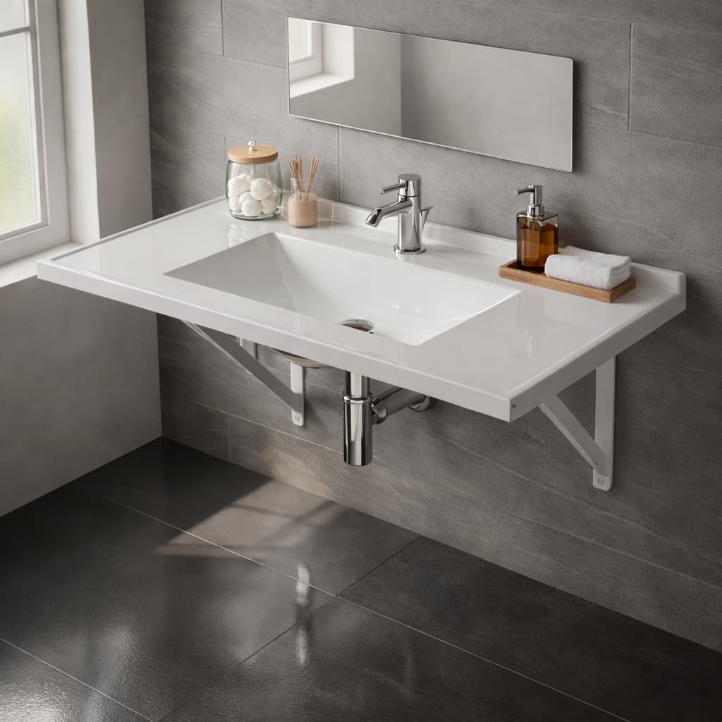 Pia de banheiro Cuba Pia Banheiro Lavabo Lavatório de banheiro armário de banheiro bancada banheiro com cuba