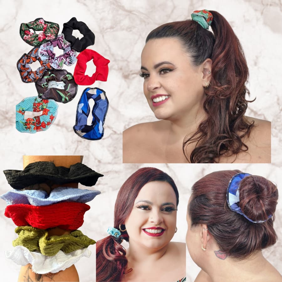 Xuxinha de Cabelo c/ Elastico Rabico Cores Variadas