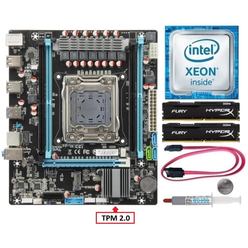 Kit Gamer X99 Xeon E5 2660 v3/ 8GB-16GB-32GB DDR4/ Pilha + Pasta