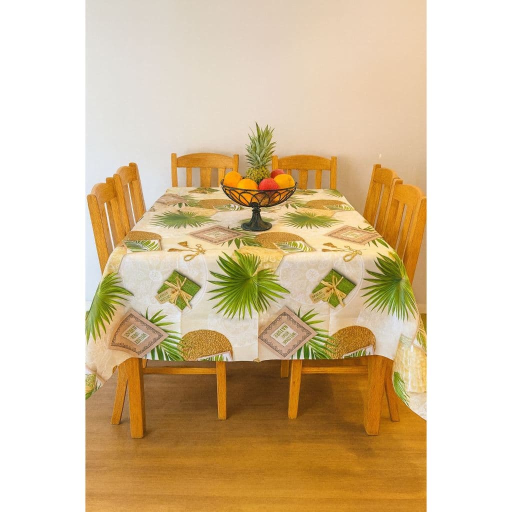 Toalha De Mesa Barata Impermeável Mesa 4 e 6 Cadeiras Fácil de Limpar - PVC - Mega Promoção