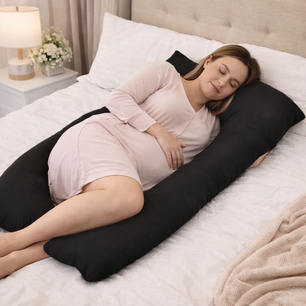 Almofada Corpo Gestante Anatómico Gravida Travisseiro Dormir  100% Algodão Varias Cores