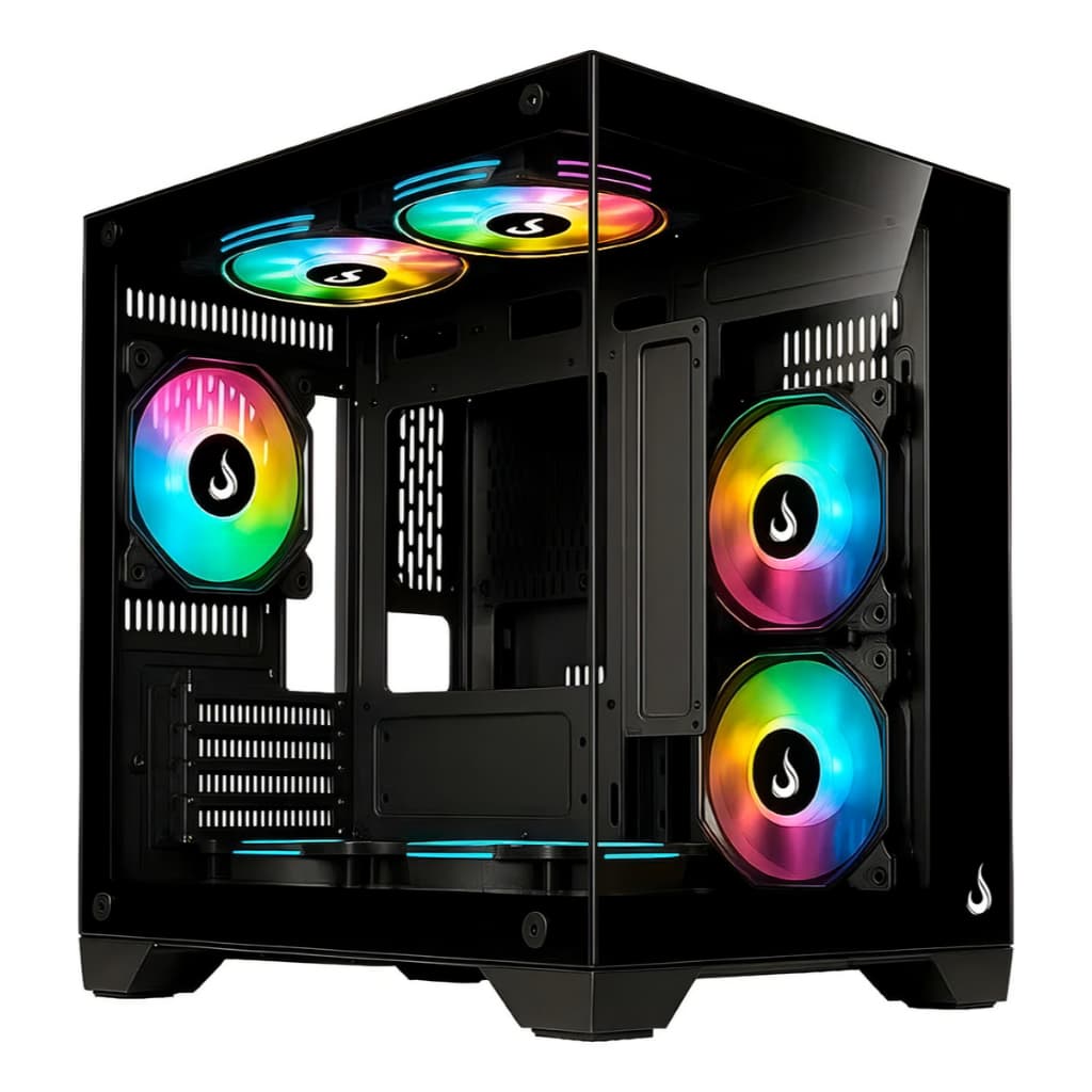 Gabinete Gamer Rise Mode Galaxy Glass M Mini M-ATX Preto