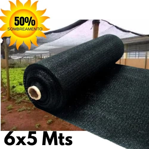 Tela Sombrite 50% 6x5 Mts para Horta Jardim Orquidário Estufa Viveiro Proteção UV Alta Resistência